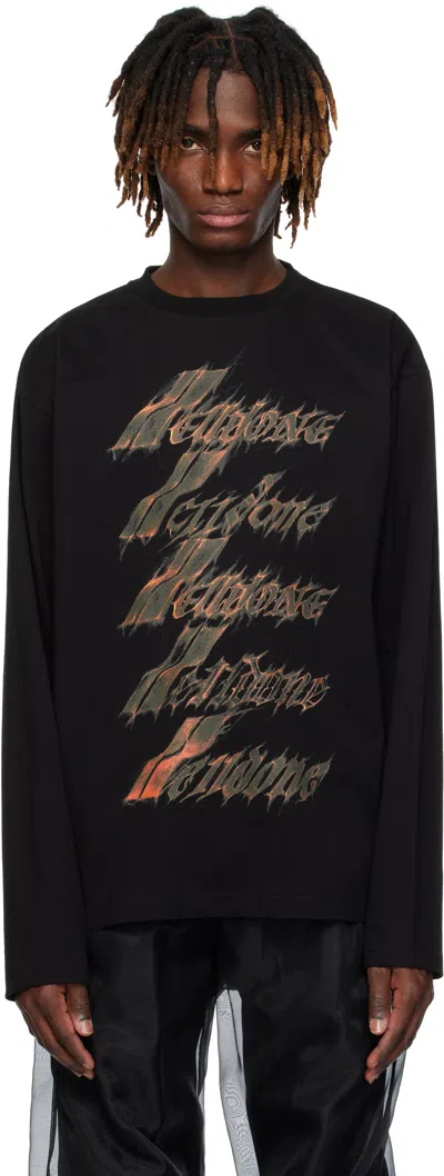 We11 Done Black Spark Logo T-shirt
