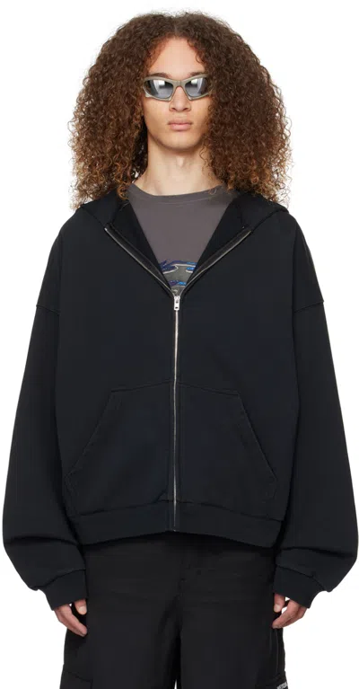 We11 Done Black Spike Hoodie