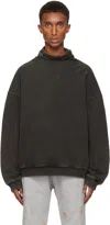 We11 Done Black Standard Logo Turtleneck In Black