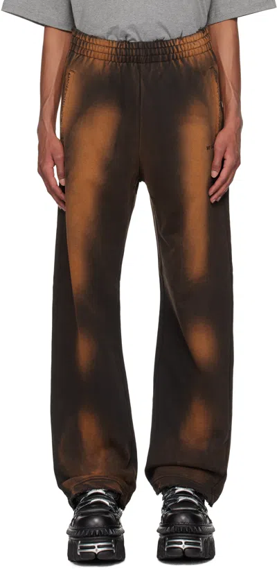 We11 Done Black Standard Logo Washed Sweatpants