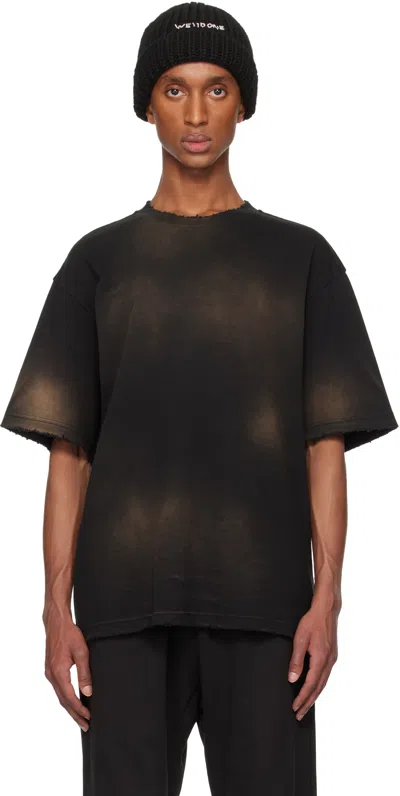 We11 Done Black Standard Logo Washed T-shirt