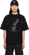 We11 Done Black Teddy Bear Print T-shirt In Black