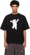 We11 Done Black Teddy Logo T-shirt In Black