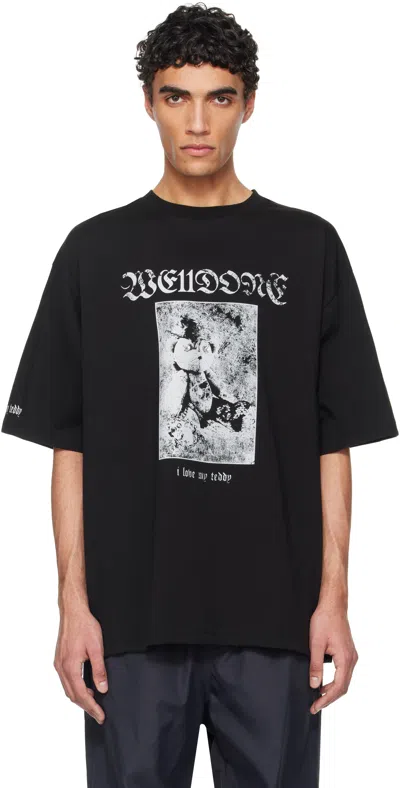 We11 Done Black Teddy Sleeved T-shirt