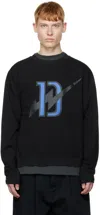 We11 Done Black Thunder Sweatshirt In Black