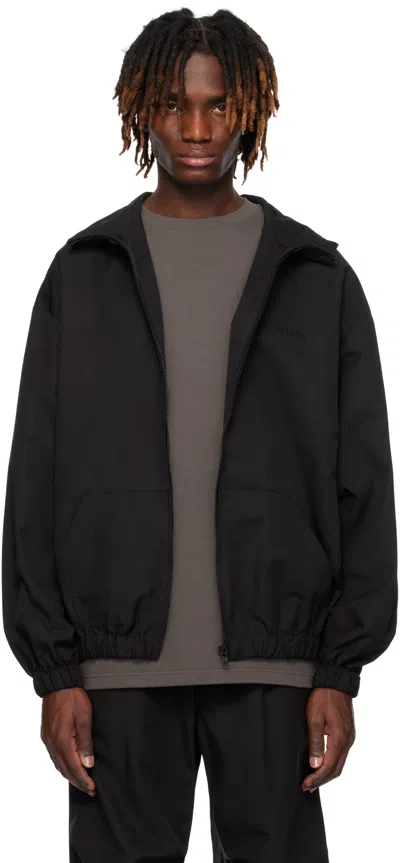 We11 Done Black Track Hoodie Windbreaker