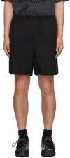 We11 Done Black Track Shorts In Black