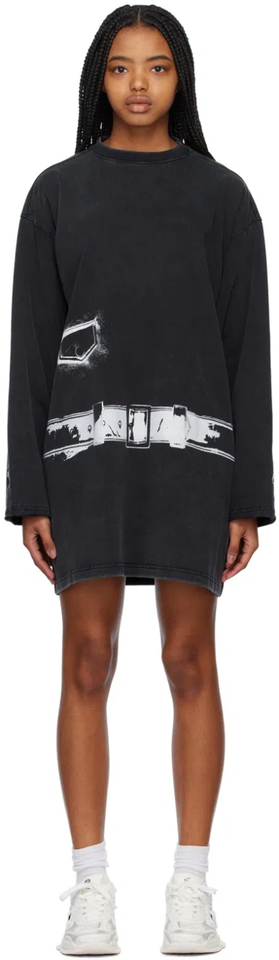 We11 Done Black Trompe L'oeil Minidress