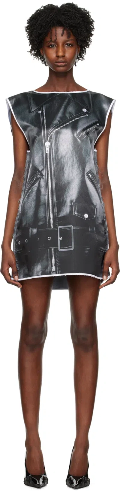 We11 Done Black Trompe L'oeil Minidress