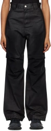 We11 Done Black Tuck Jeans In Black