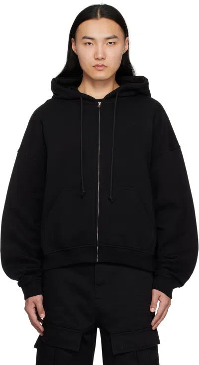 We11 Done Black Twin All Around Zip-up Hoodie