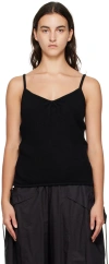 We11 Done Black V-neck Camisole In Black