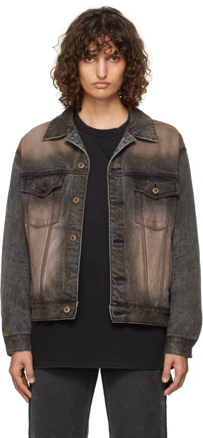 We11 Done Black Washed Denim Jacket