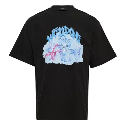 We11 Done Black Watercolor Monster T-shirt