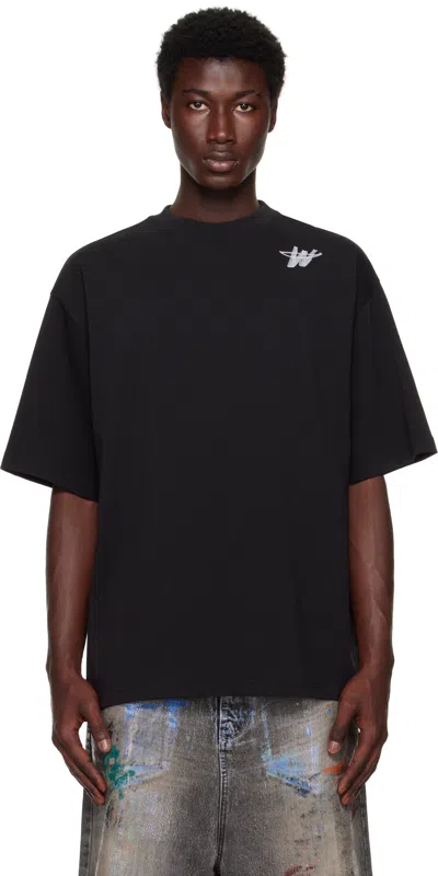 We11 Done Black 'wd' Logo T-shirt