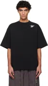 We11 Done Black Printed T-shirt In Black