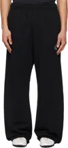 We11 Done Black 'we11done' Curved Sweatpants In Black