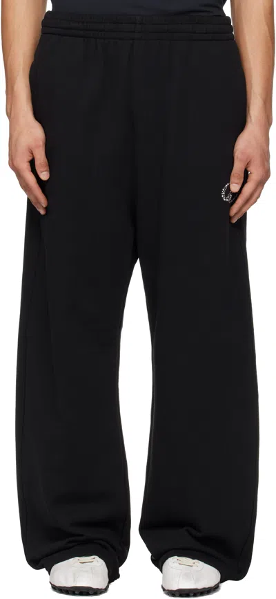 We11 Done Black 'we11done' Curved Sweatpants