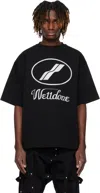 We11 Done We11done Black Reflective Logo T-shirt In Black