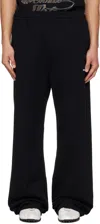 We11 Done Black 'we11done' Curved Sweatpants In Black