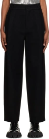 We11 Done Black Wide Fit Trousers In Black