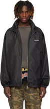 We11 Done Logo-print Hooded Jacket In Black