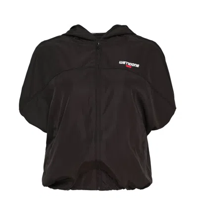 We11 Done Black Womens Boat Neck Top In Brown