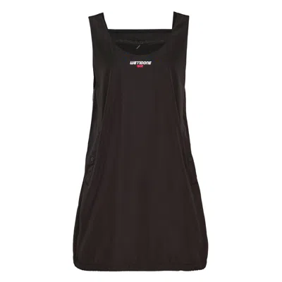 We11 Done Black Womens Layered Sleeveless Dress In Brown