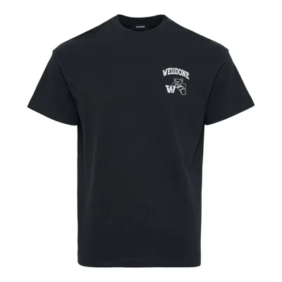 We11 Done Black Womens Varsity Bear T-shirt In Burgundy