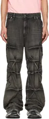 We11 Done Black Wrinkled Jeans In Black
