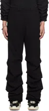 We11 Done Black Wrinkled Straight Jogger Sweatpants In Black