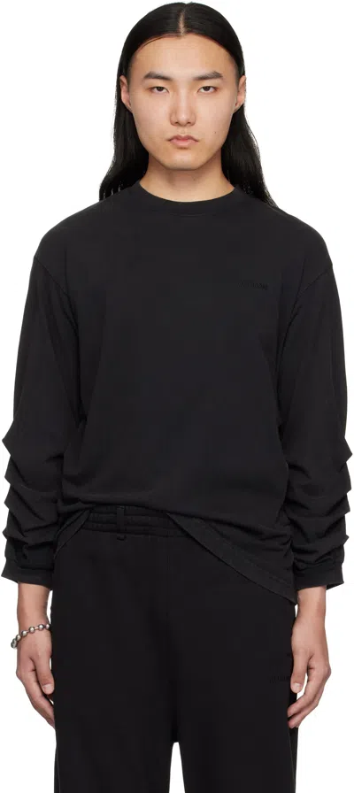 We11 Done Black Wrinkled T-shirt