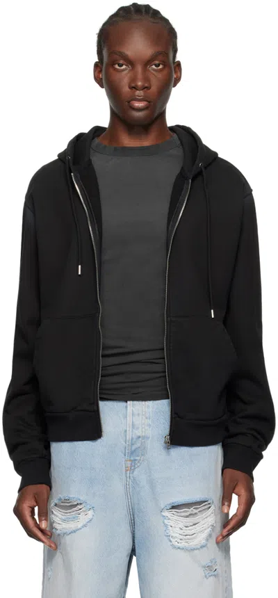 We11 Done Black Zip Hoodie