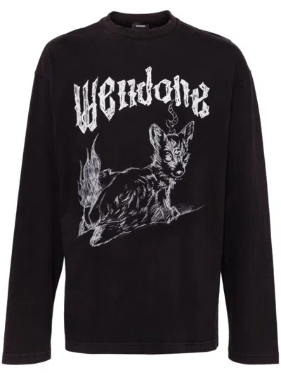 We11 Done Bleached T-shirt In Black