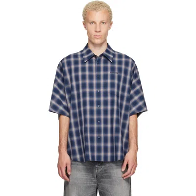 We11 Done Blue Dolman Short-sleeved Shirt In Multi
