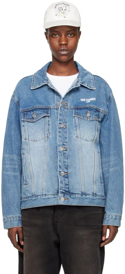 We11 Done Blue Faded Denim Jacket