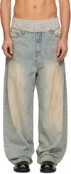 We11 Done Distressed-effect Jeans In Blue