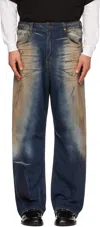 We11 Done Distressed-effect Jeans In Blue