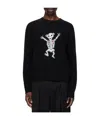 We11 Done Bolt Teddy Pullover In Black
