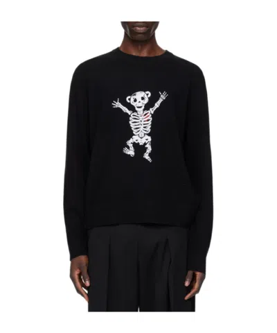 We11 Done Bolt Teddy Pullover In Black