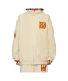 We11 Done Boucle Logo Fleece Jacket In Nude