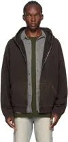 We11 Done Brown Distressed Hoodie In Black