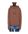 We11 Done Brown Hooded Hoodie In Brown