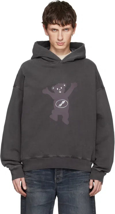 We11 Done Brown New Teddy Logo Pigment Hoodie In Multi