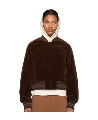 We11 Done Button And Hooded Casual Jacket In Brown