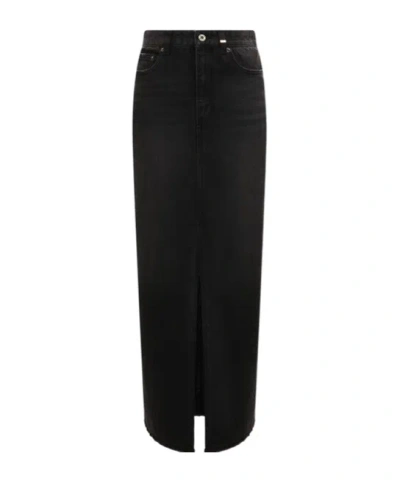 We11 Done Button-down Skirt In Black