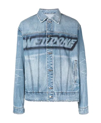 We11 Done Button-fastening Denim Jacket In Blue