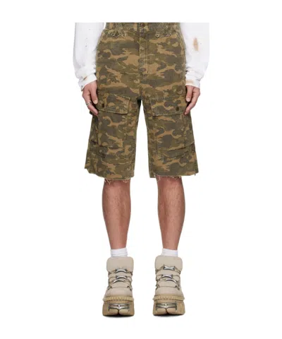 WE11 DONE CAMO VINTAGE SHORTS
