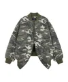 We11 Done Camouflage Zipper Cotton Suit In Black