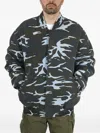 We11 Done Camouflage-print Oversized Bomber Jacket In Black